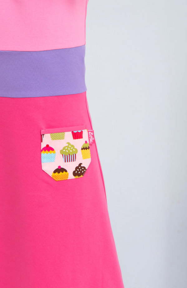Evetke gyerek pamut ujjatlan ruha - Cupcake