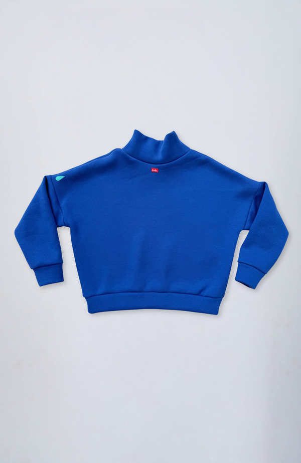 Evetke women's cotton turtleneck loose sweatshirt - SAGE