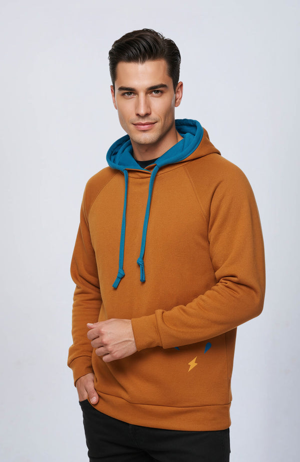 Evetke férfi pamut  kapucnis pulóver - AMBER2