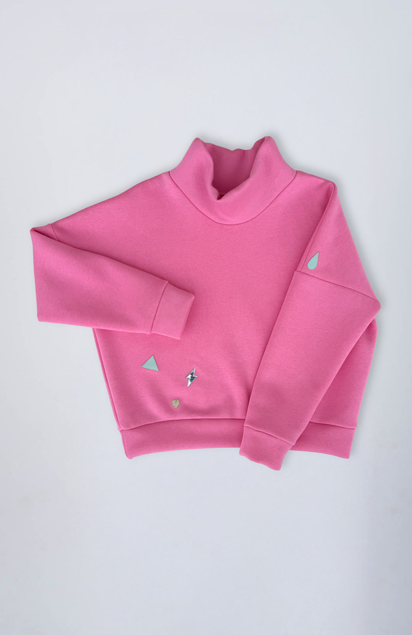 Evetke női pamut garbós laza pulcsi - CANDY3