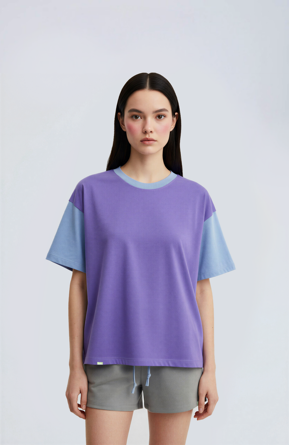 Evetke oversize pamut T-shirt - BLUI