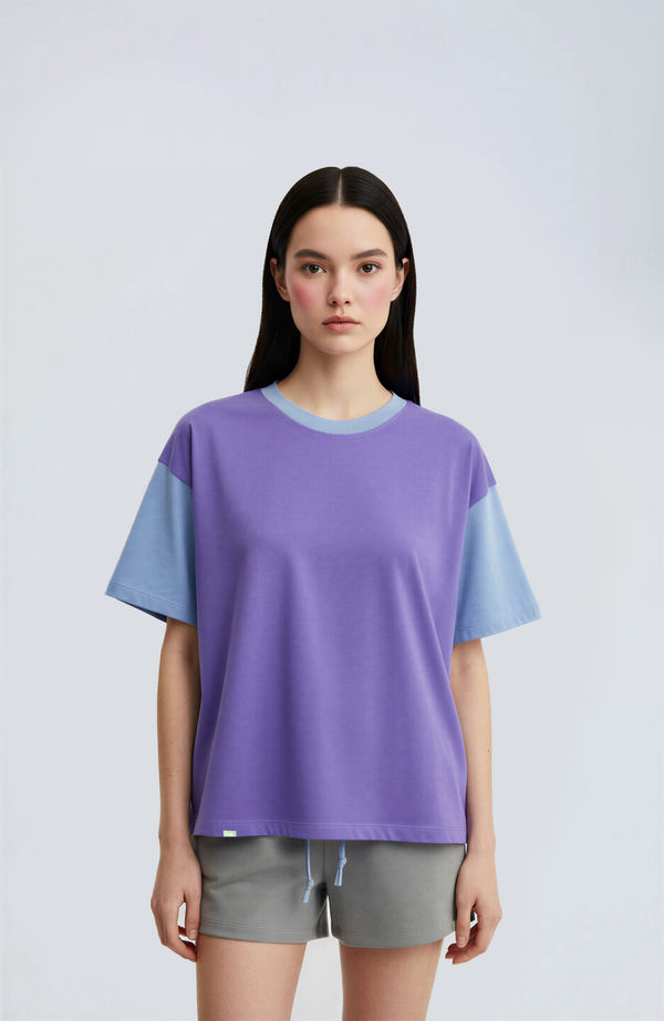 Evetke oversize pamut T-shirt - BLUI